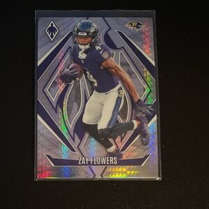 Zay Flowers Silver Hyper Prizm SP Card -
